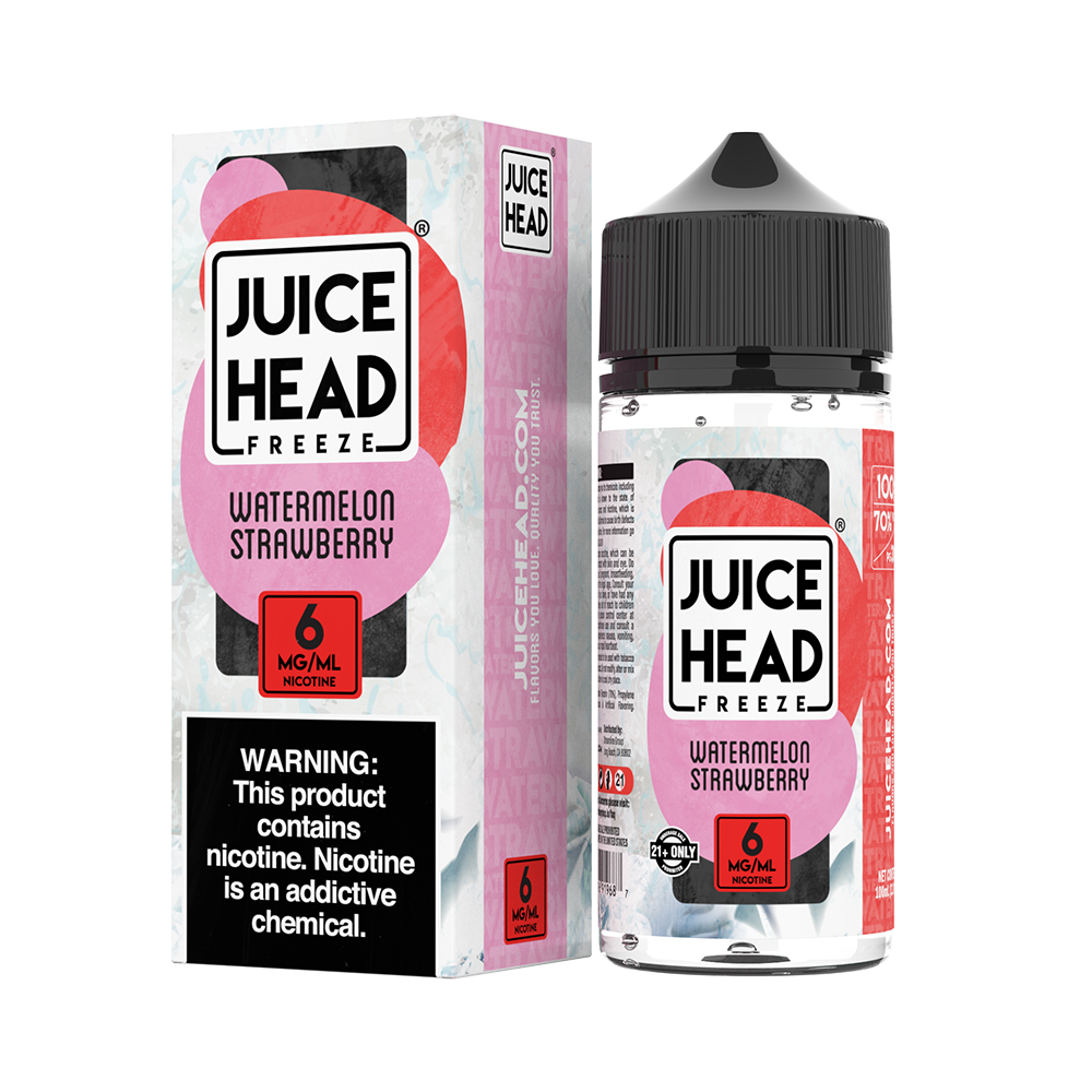 Juice Head Watermelon Strawberry Freeze SubOhm Vape Liquid 100mL 6mg with packaging