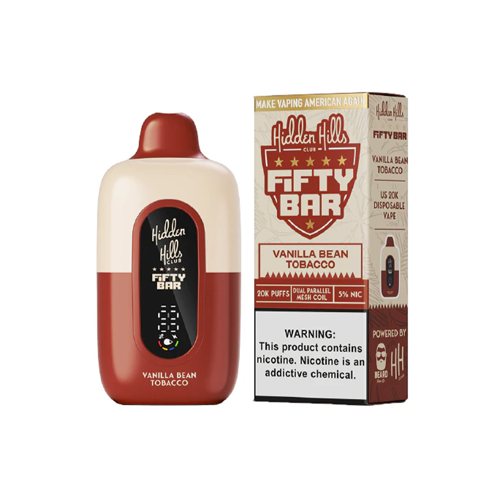 Fifty Bar 20K Hidden Hills Disposable Vanilla Bean Tobacco