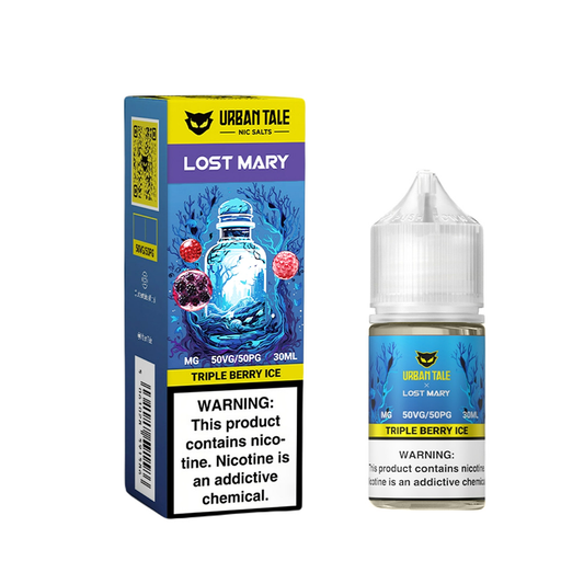 Triple Berry Ice Urban Tale Lost Mary Salt 30mL with packaging