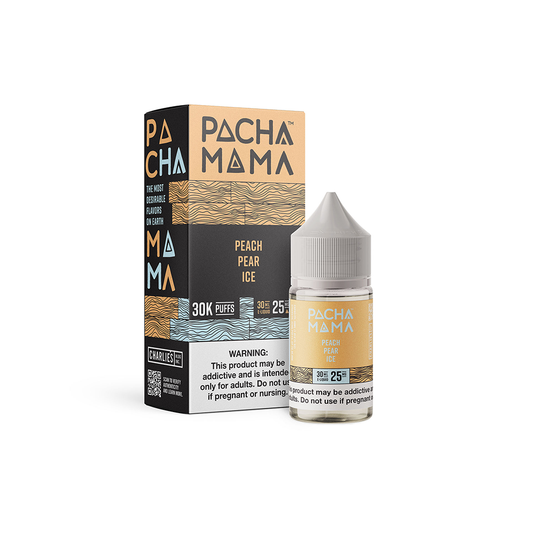 Peach Pear Ice | Pachamama Plus Metatine Salts | 30mL | Bottle with Packaging
