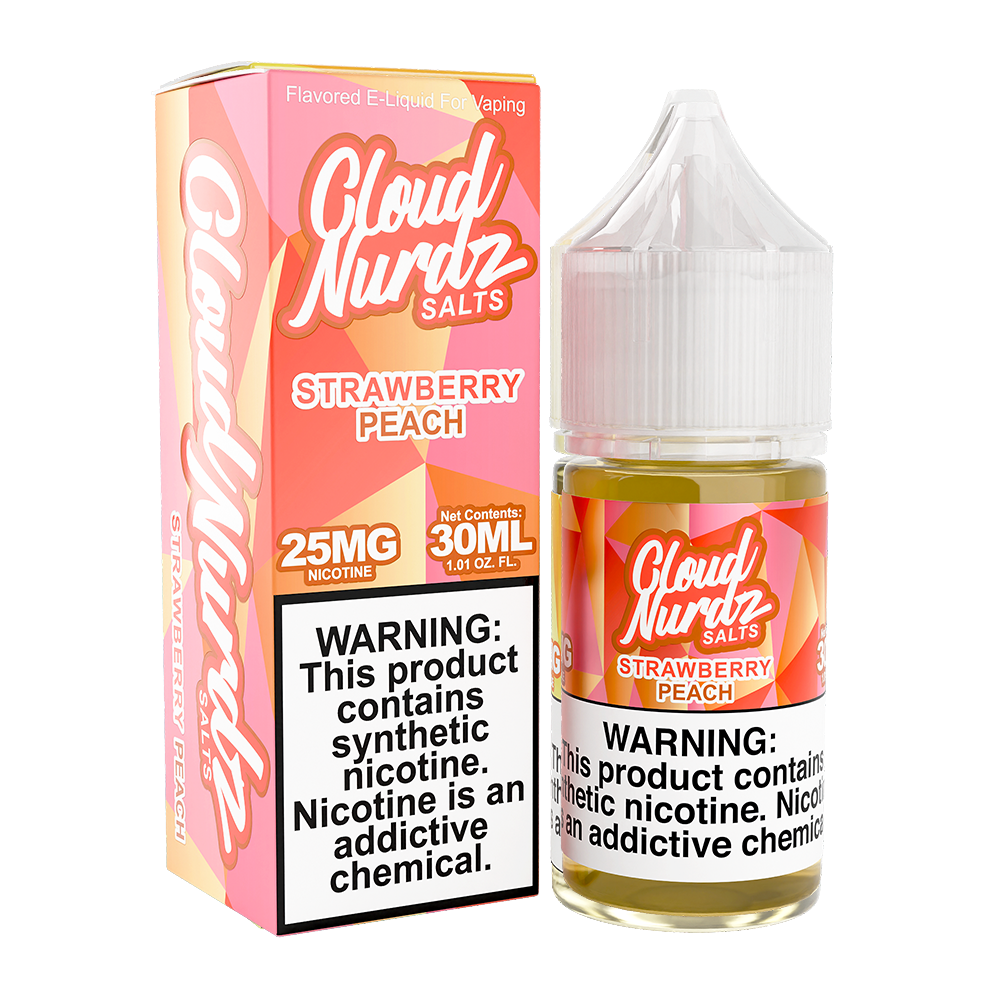 Strawberry Peach | Cloud Nurdz Salts | 30mL with packaging