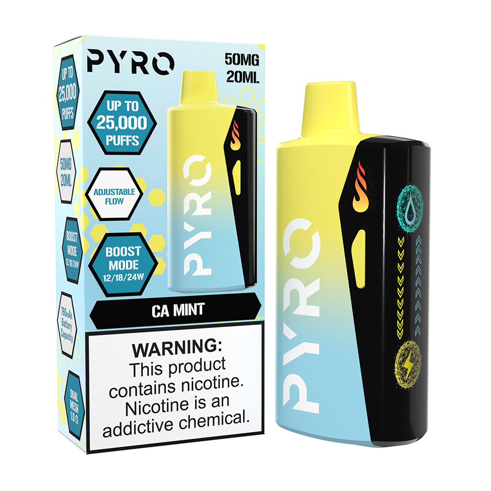 Pyro Boost Disposable - CA Mint with packaging