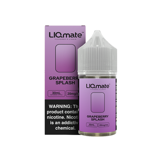 7Daze Liqmate Grapeberry Splash Nic Salt Vape Liquid 30mL 20mg bottle with packaging