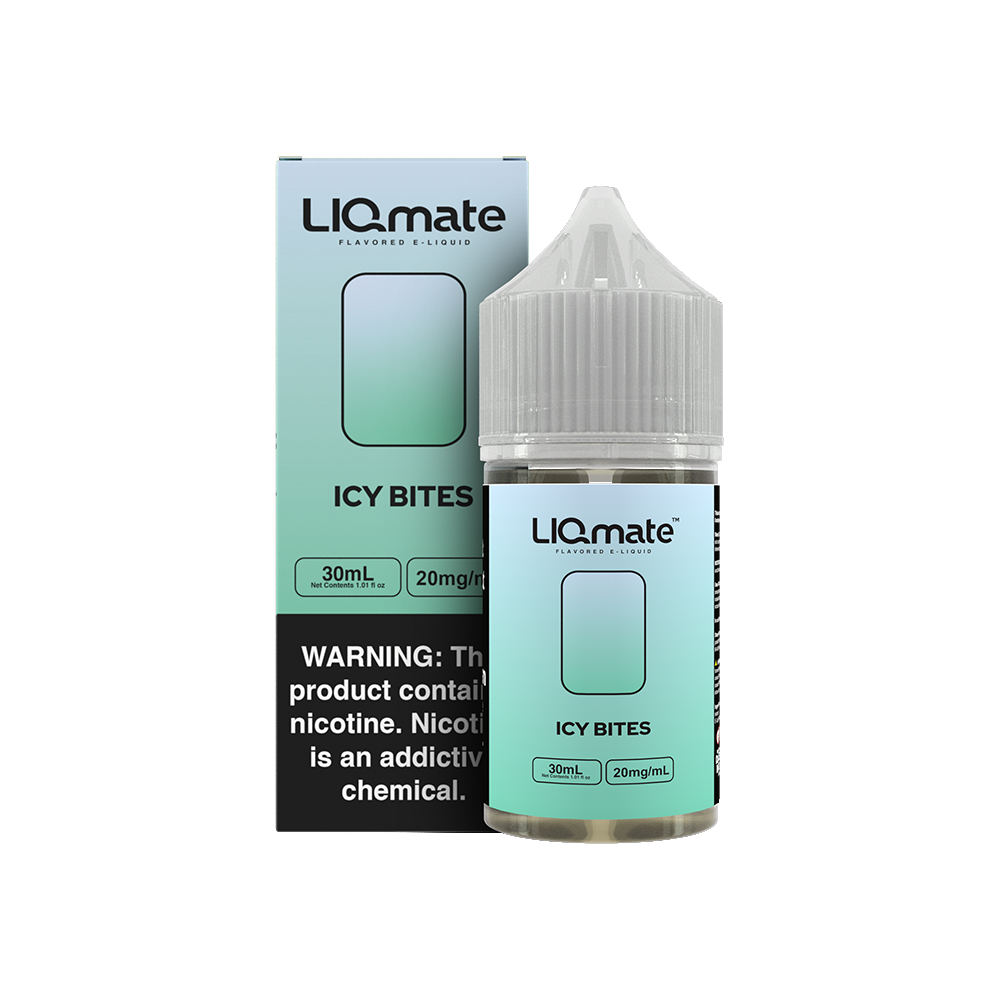 7Daze Liqmate Icy Bites Nic Salt Vape Liquid 30mL 20mg bottle with packaging