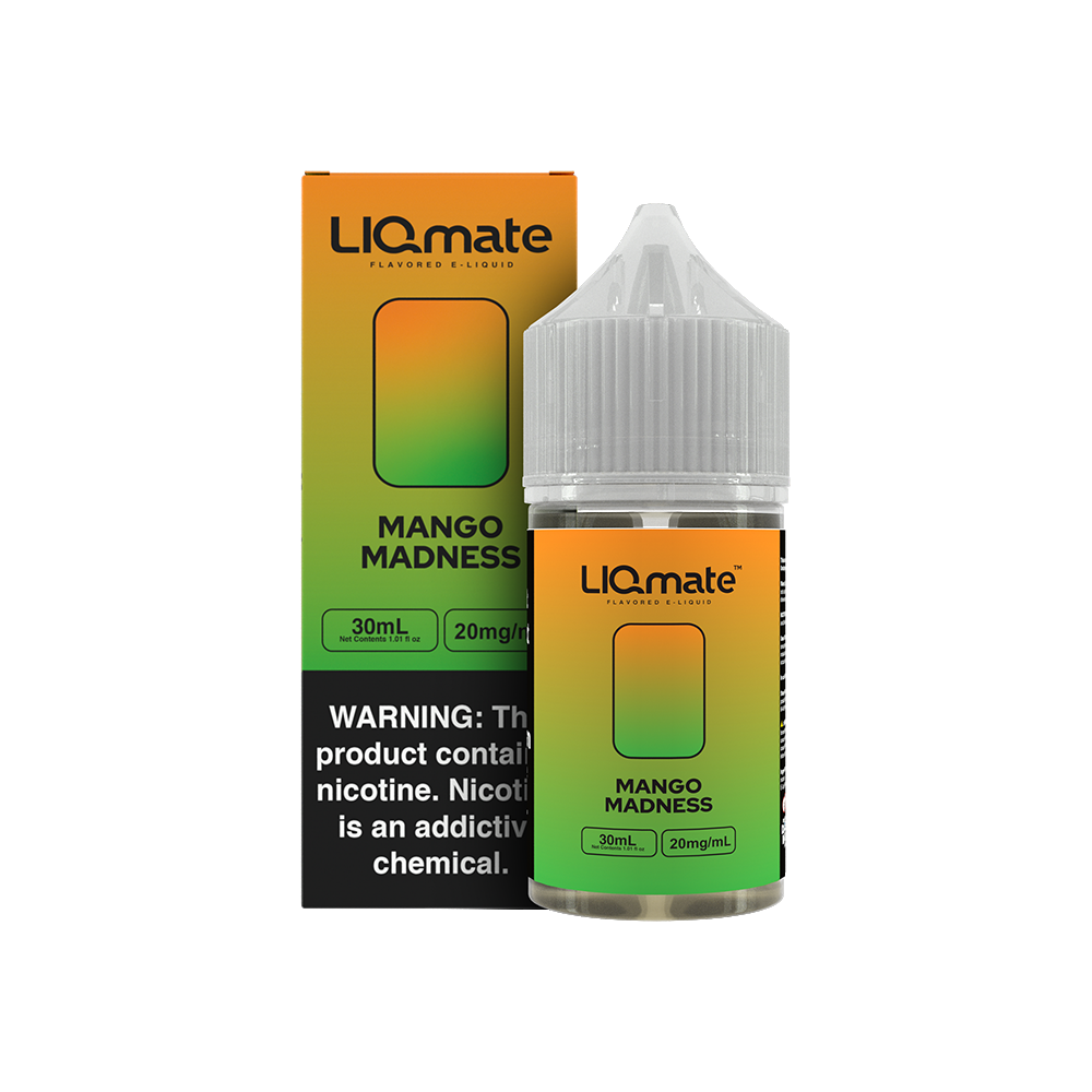 7Daze Liqmate Mango Madness Nic Salt Vape Liquid 30mL 20mg with Packaging