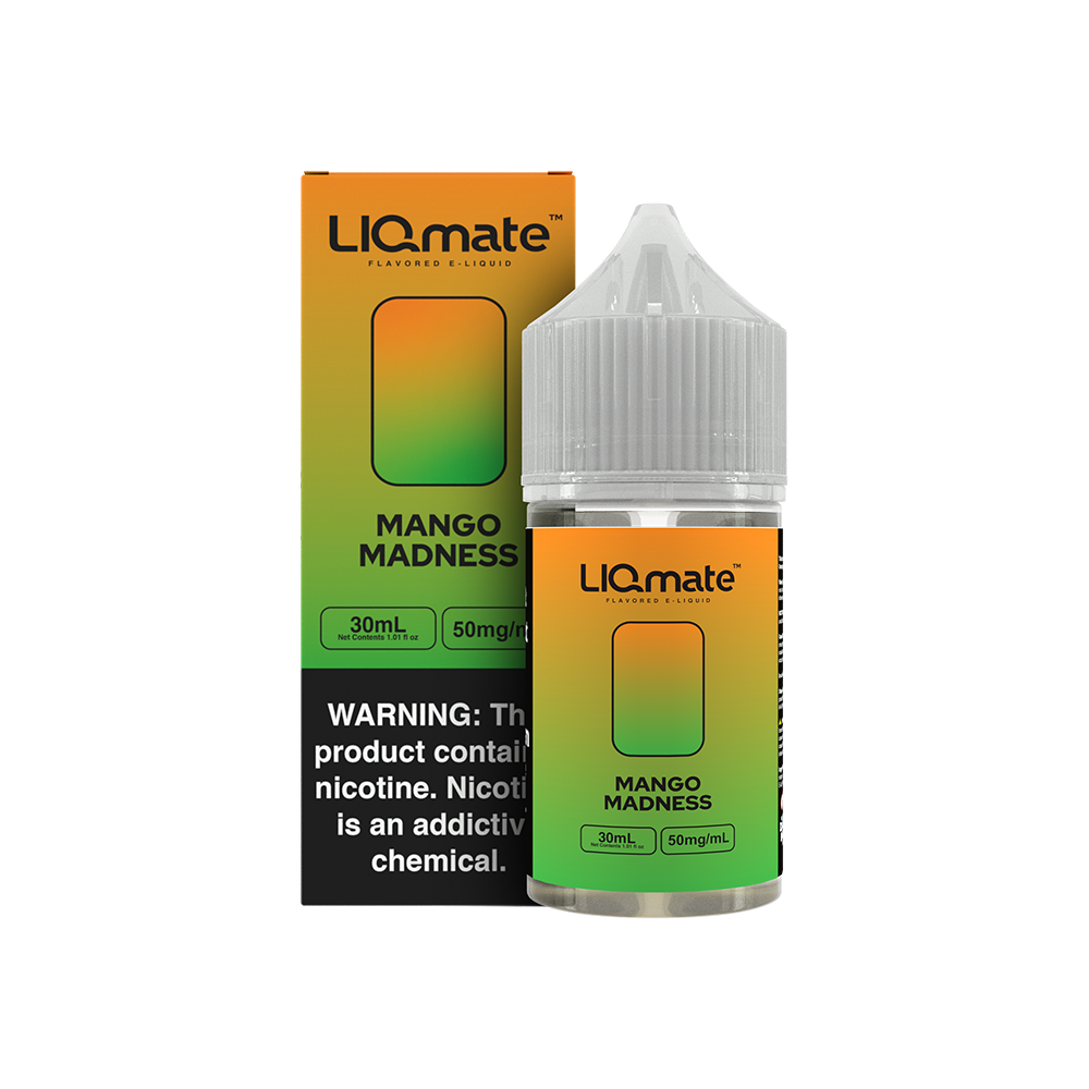 7Daze Liqmate Mango Madness Nic Salt Vape Liquid 30mL 50mg with Packaging