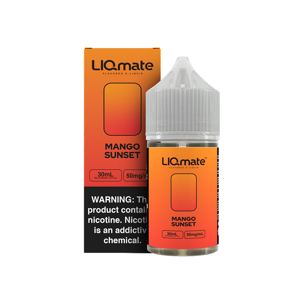 7Daze Liqmate Mango Sunset Nic Salt Vape Liquid 30mL 50mg bottle with packaging