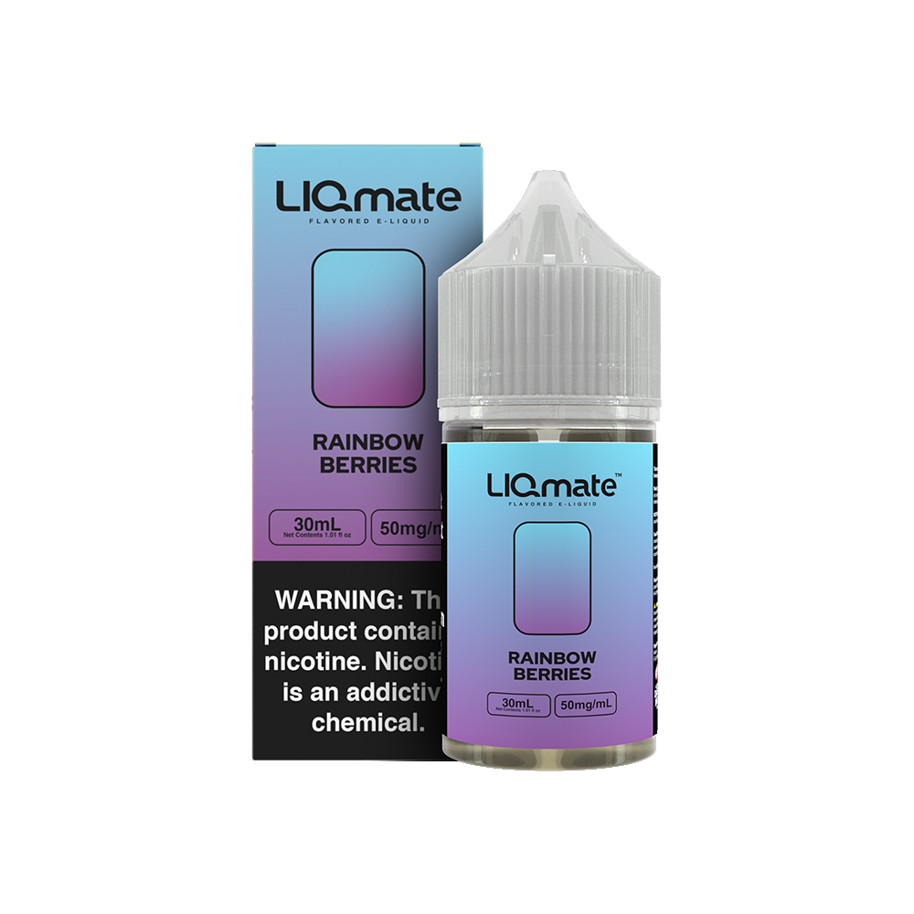 7Daze Liqmate Rainbow Berries Nic Salt Vape Liquid 30mL 50mg bottle with packaging