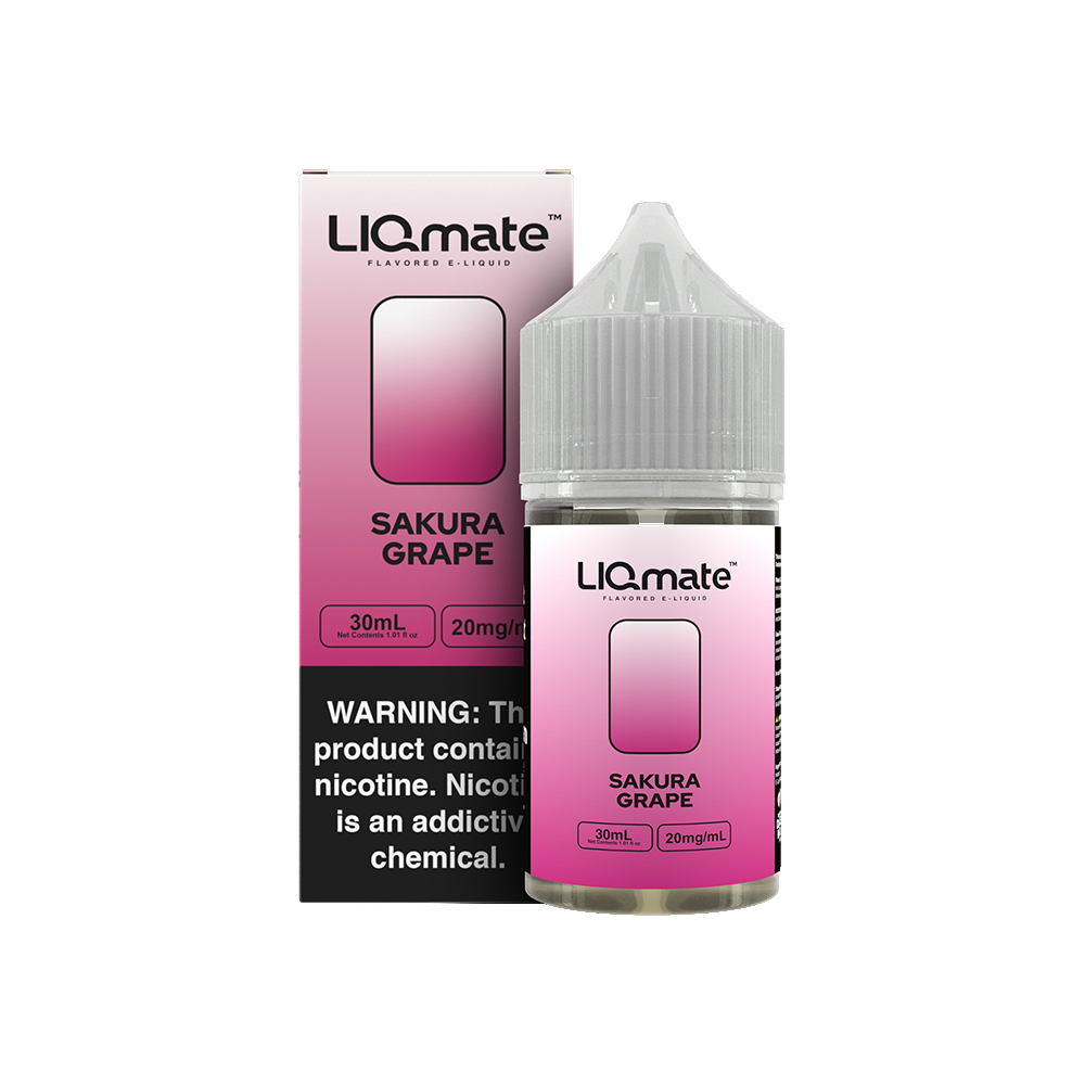 7Daze Liqmate Sakura Grape Nic Salt Vape Liquid 30mL 20g bottle with packaging