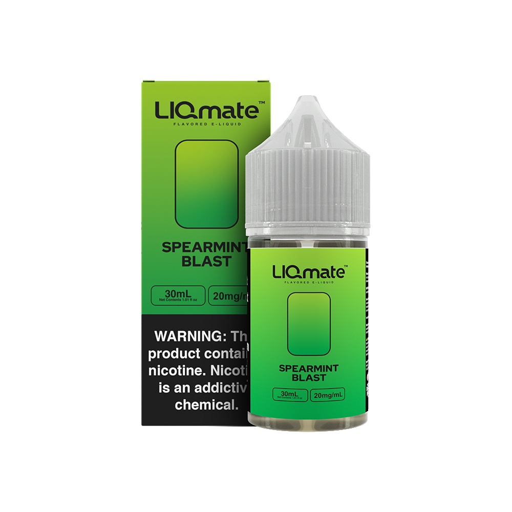 7Daze Liqmate Spearmint Blast Nic Salt Vape Liquid 30mL 20mg bottle with packaging