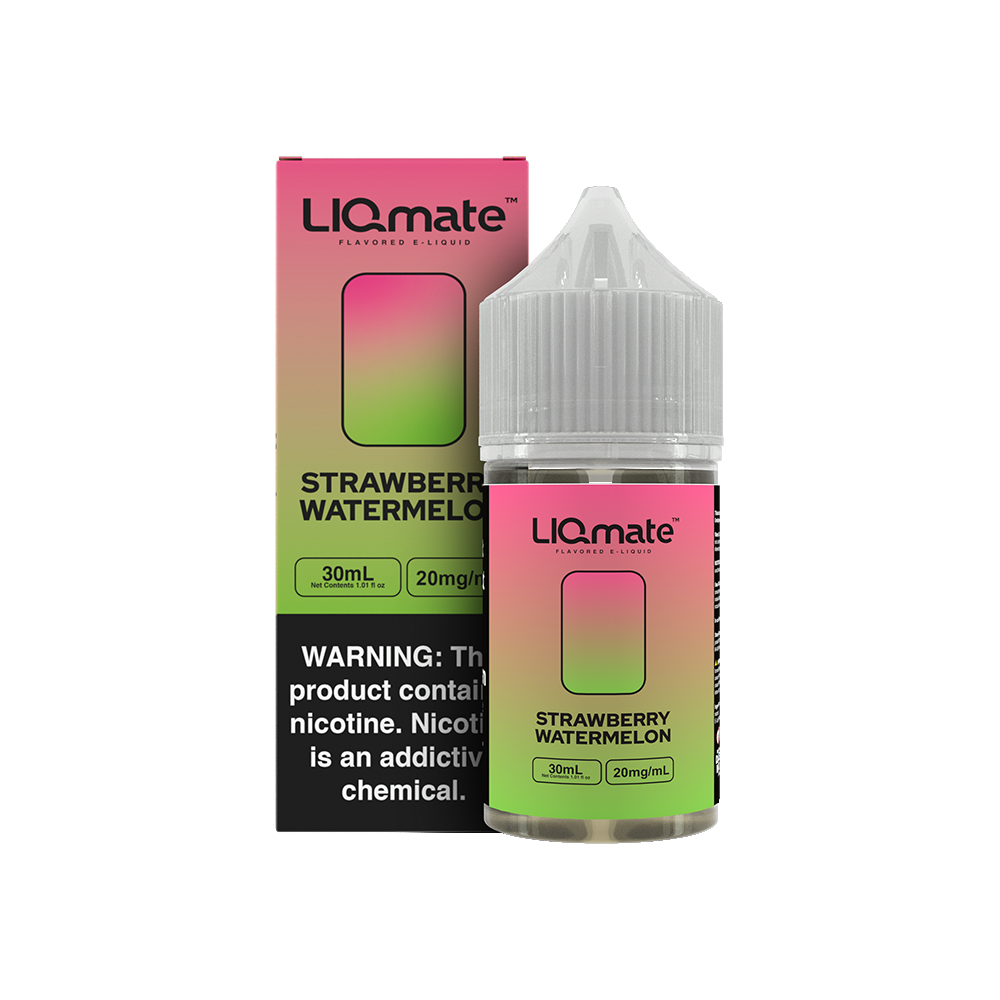 7Daze Liqmate Strawberry Watermelon Nic Salt Vape Liquid 30mL 20mg bottle with packaging