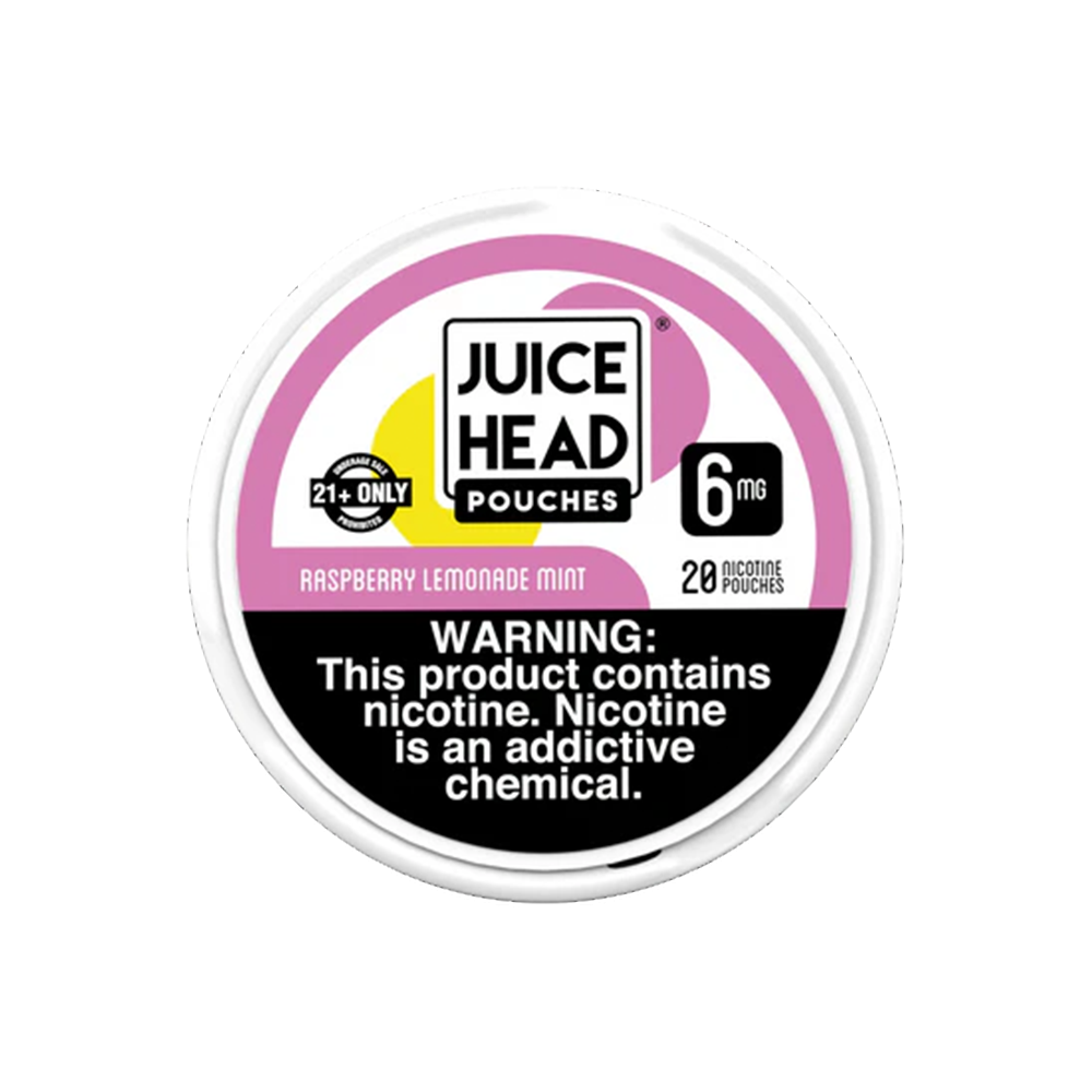 Juice Head Nicotine Pouch 6-12mg x20 Pouch (5 Pack) Raspberry Lemon Mint 6mg