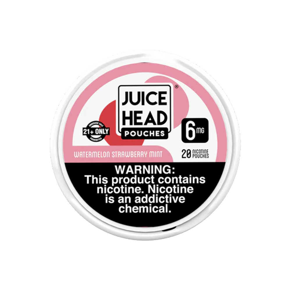 Juice Head Nicotine Pouch 6-12mg x20 Pouch (5 Pack) Watermelon Strawberry Mint 6mg