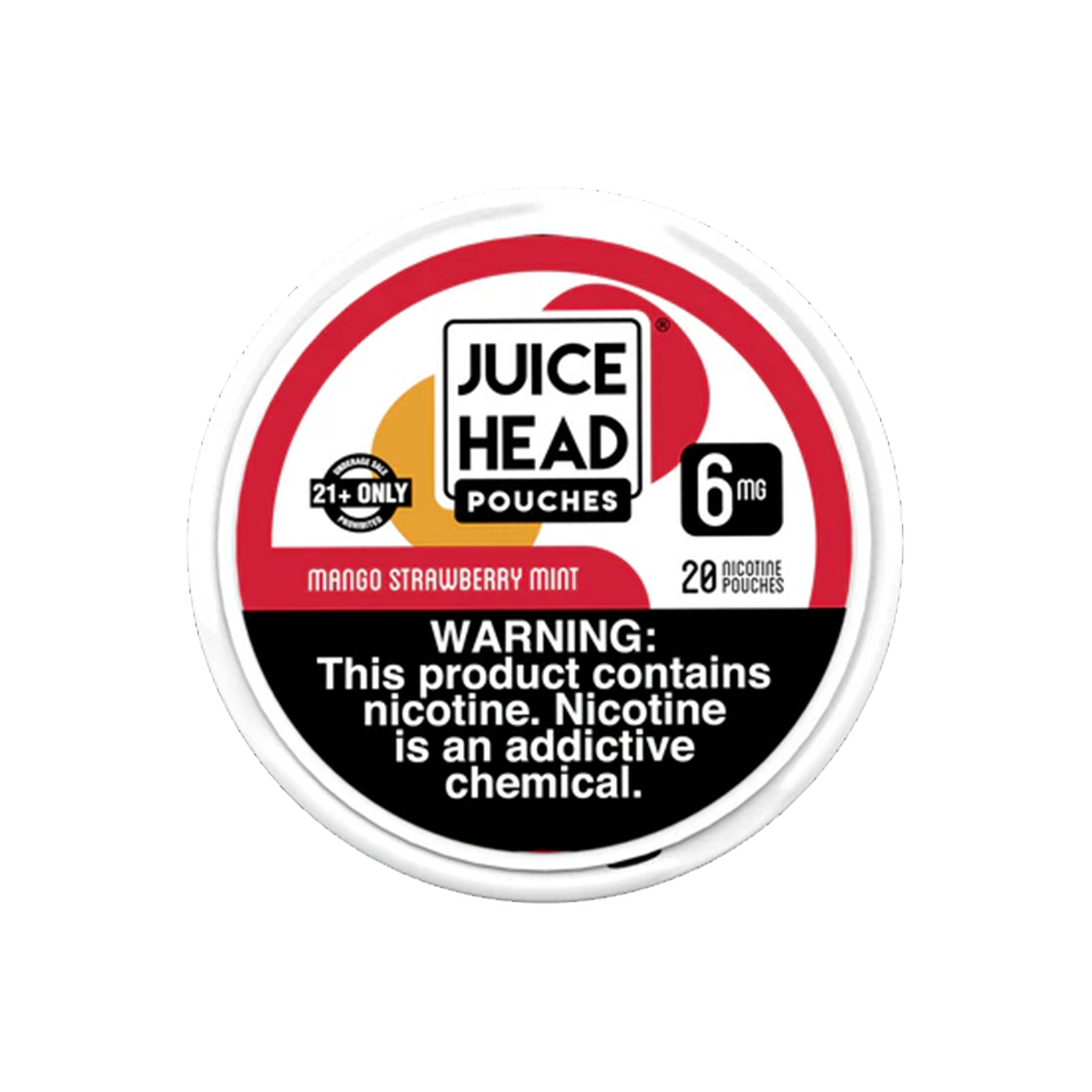 Juice Head Nicotine Pouch 6-12mg x20 Pouch (5 Pack) Mango Strawberry Mint 6mg