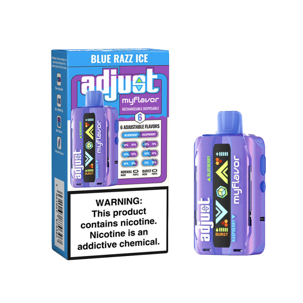 Adjust My Series Disposable 20mL 50mg 40000 Puffs My Flavor Blue Razz Ice