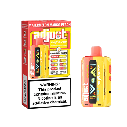 Adjust MyCool Disposable 20mL 50mg 40000 Puffs Watermelon Mango Peach with packaging