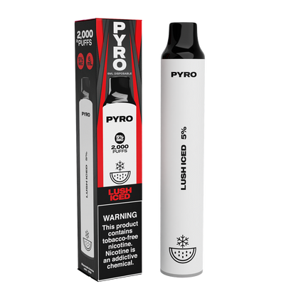 Pyro Disposable | 2000 Puffs | 6mL Lush Iced	 with Packaging