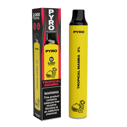 Pyro Disposable | 2000 Puffs | 6mL Tropical Mamba	 with Packaging