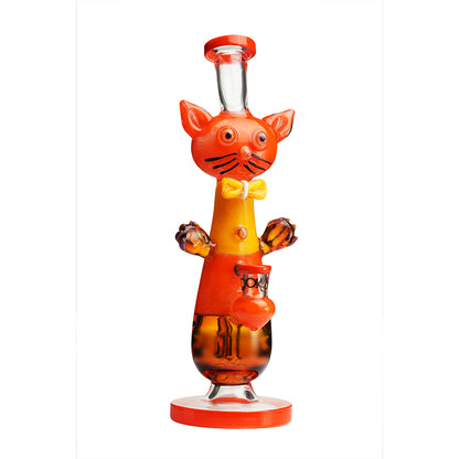 Lookah 12″ Cute Cat Gentleman Bong (WPC1207) Orange