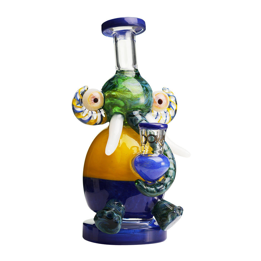 Lookah 9″ Mini Multicolored Elephant Dab Rig (WPC1209) Dark Blue