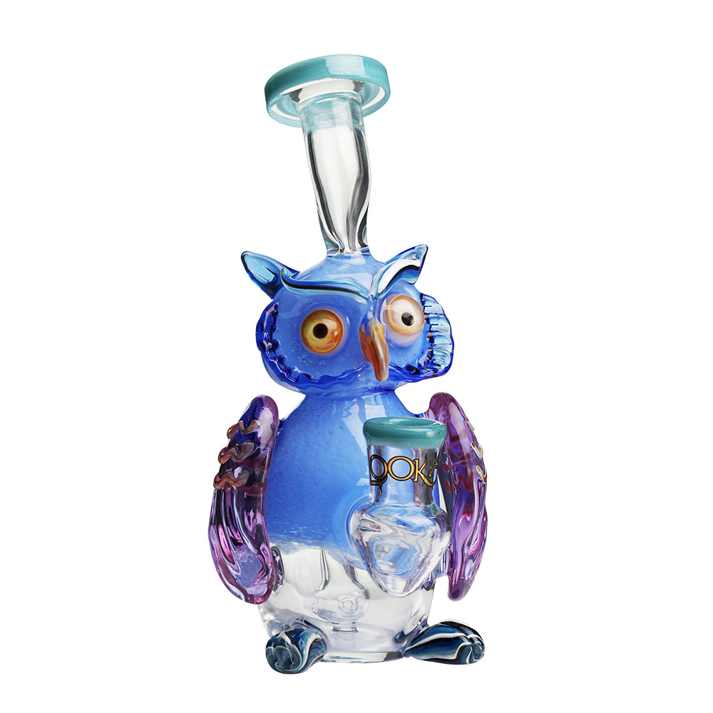 Lookah 9” Mini Cute Owl Dab Rig (WPC1217) Whatet Blue