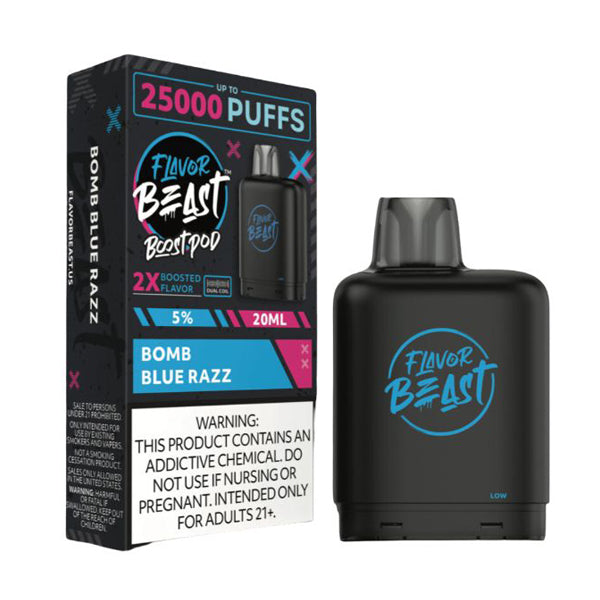 Flavor Beast Boost Starter Kit bomb blue razz with packaging