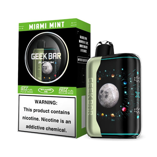 Geek Bar Pulse X Disposable miami mint with packaging