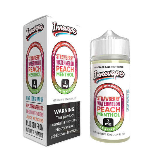 Strawberry Watermelon Peach Menthol | Innevape | 100mL with packaging