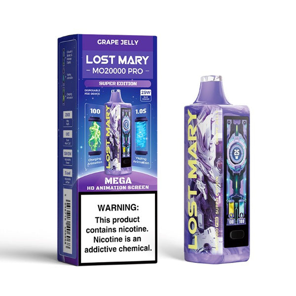 Lost Mary MO20000 Pro Disposable grape jelly with packaging