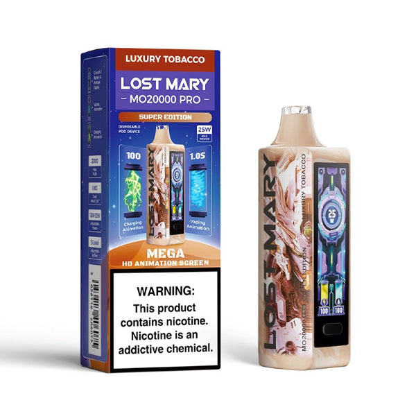 Lost Mary MO20000 Pro Disposable luxury tobacco with packaging