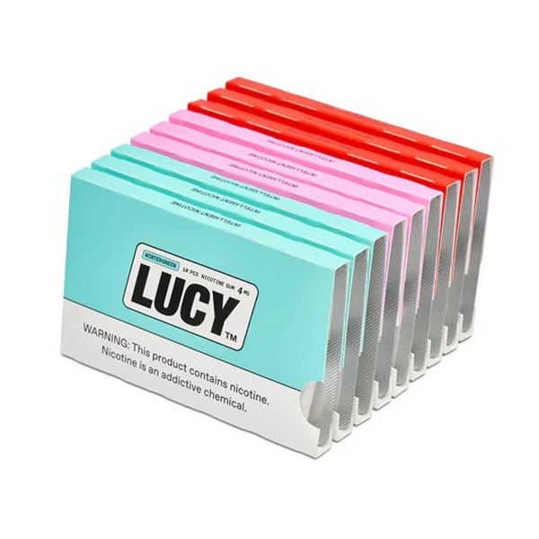 Lucy Nicotine Gum (10-Piece Blister Pack) group photo