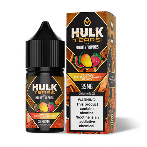 Mango Straw-Melon Chew | Mighty Vapors Hulk Tears Salt | 30mL with Packaging