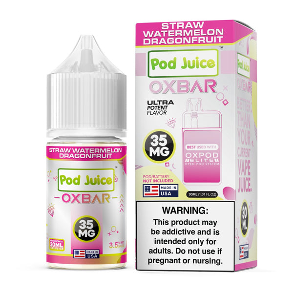 Oxbar Pod Juice Edition - Straw Watermelon Dragonfruit - 30mL Salts with packaging