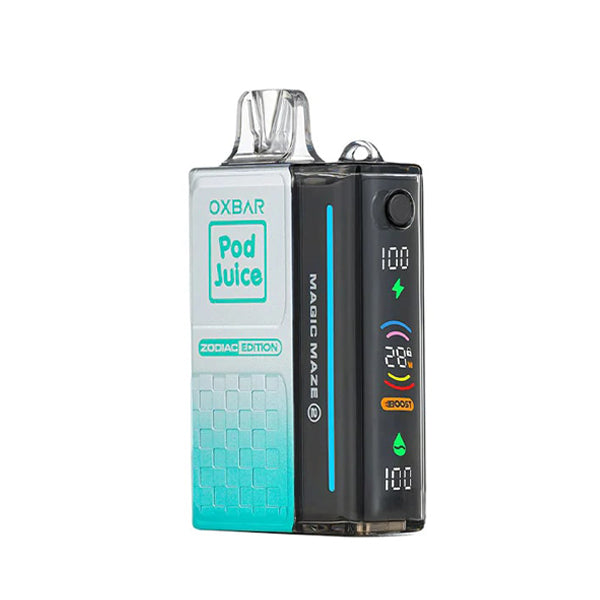 Oxbar Magic Maze 2.0 ZERO Nicotine Pod Juice Disposable clear emerald