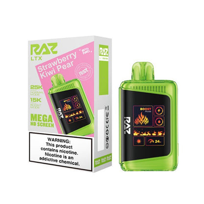 RAZ LTX Disposable 16mL 50mg 25000 Puffs strawberry kiwi pearwith packaging