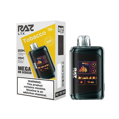 RAZ LTX Disposable 16mL 50mg 25000 Puffs tobacco with packaging