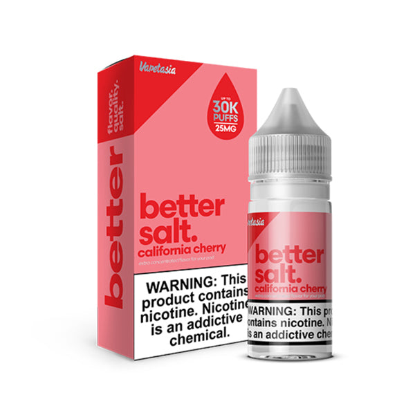 Better Salt California Cherry | Vapetasia Salts | 30mL with packaging