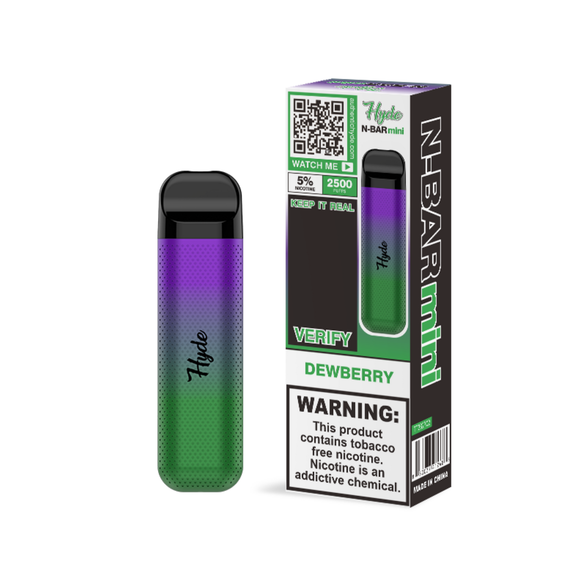 Hyde N-Bar Mini Disposable | 2500 Puffs | 7mL Dewberry with Packaging