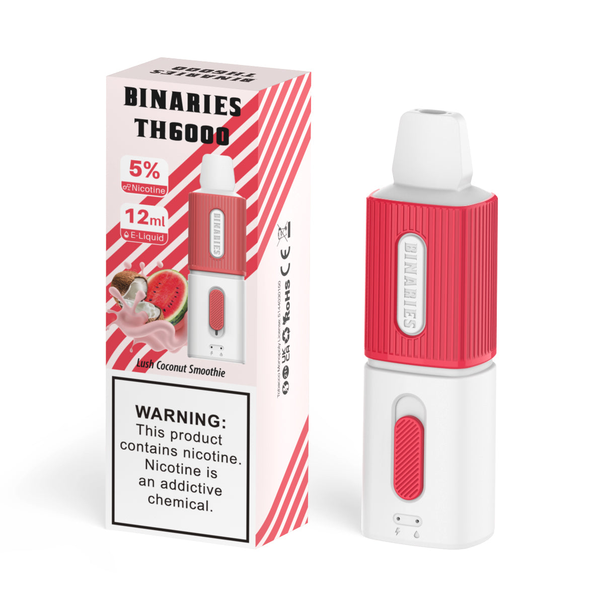 HorizonTech – Binaries Cabin Disposable TH | 6000 Puffs | 12mL | 50mg Pineapple Orange Ice	 with Packaging