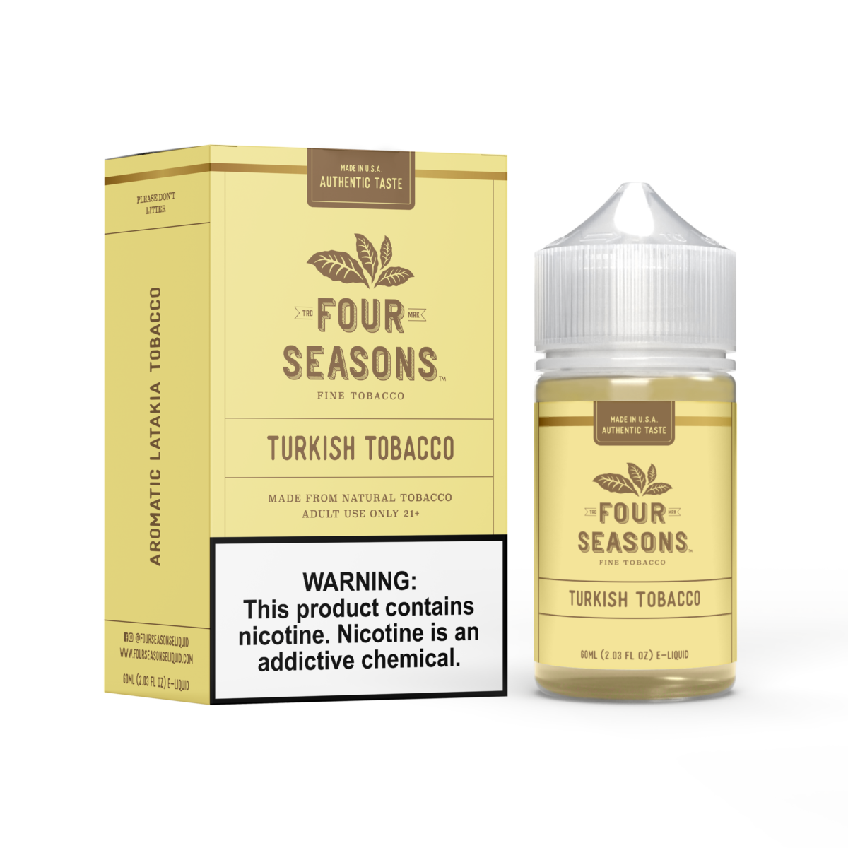 Turkish Tobacco by Four Seasons 60mL with Packaging