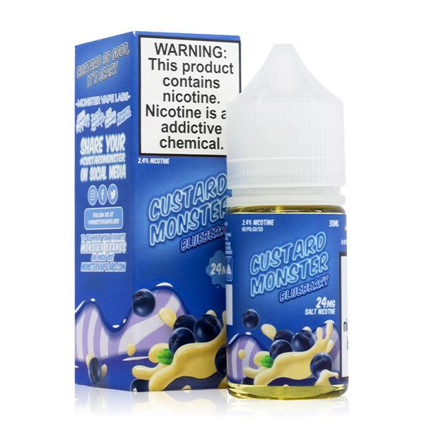 Blueberry by Custard Monster Salts 30mL with Packaging