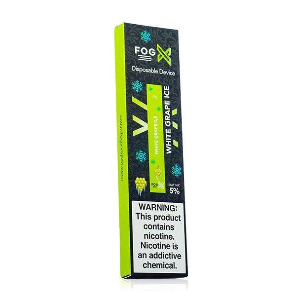 Fog X Disposable E-Cigs (Individual) White Grape Ice Packaging