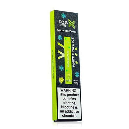 Fog X Disposable E-Cigs (Individual) White Grape Ice Packaging