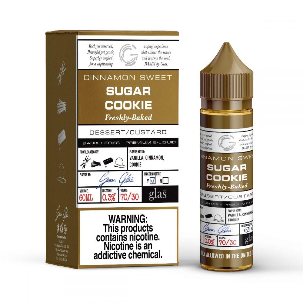 Sugar Cookie by GLAS BSX Tobacco-Free Nicotine Series 60mL with Packaging