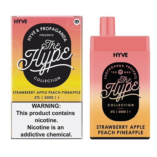 Hype Disposable | 5000 Puffs | 12mL | 5% Strawberry Apple Peach Pineapple