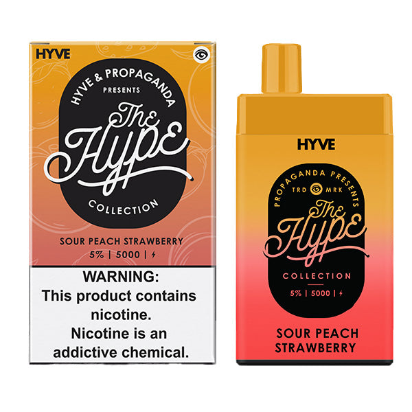 Hype Disposable | 5000 Puffs | 12mL | 5% Sour Peach Strawberry