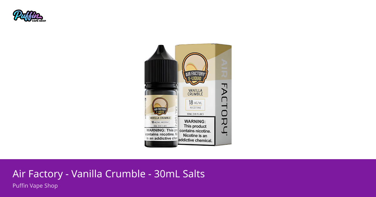 air factory salts custard tobacco By 60ml Air Factory E Liquid |