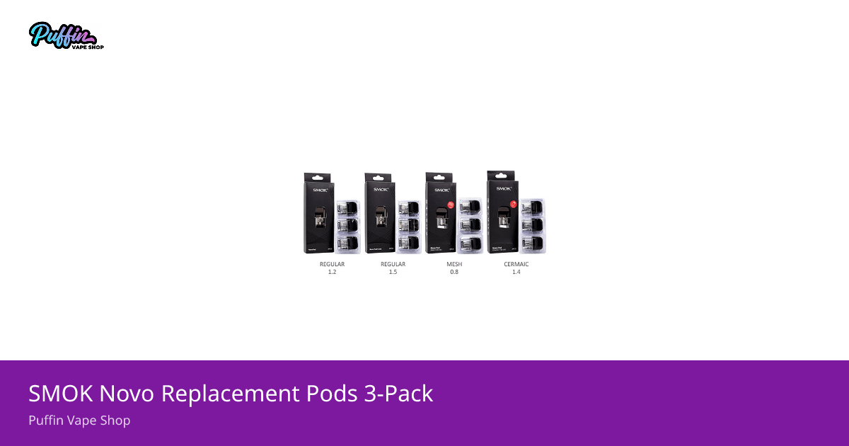 SMOK Novo Replacement Pods 3-Pack