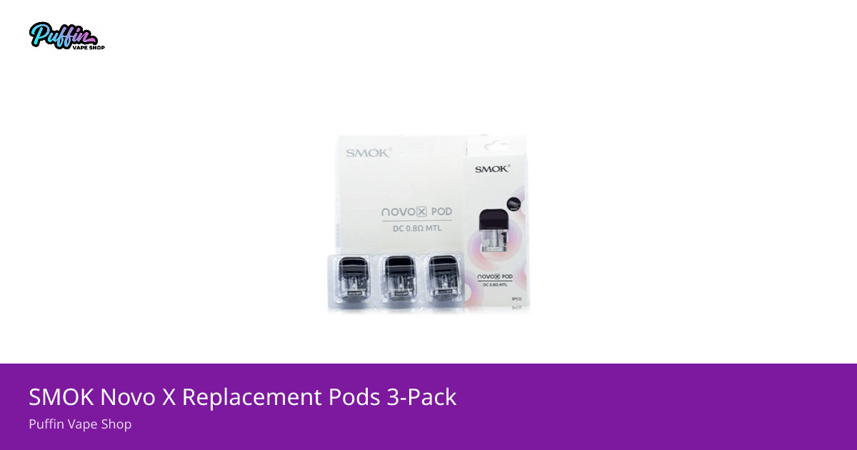 SMOK Novo X Replacement Pods 3-Pack
